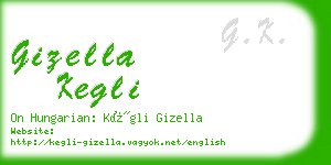 gizella kegli business card